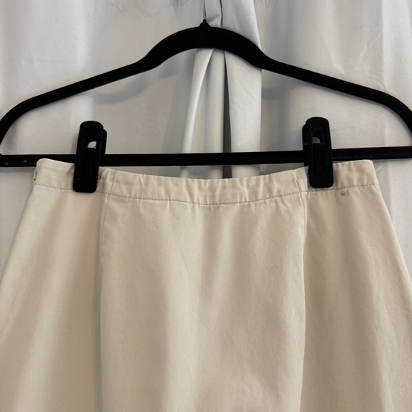 Eddie Bauer Cotton Midi Skirt Side Slit Women’s Size 6 Khaki - Picture 7 of 9